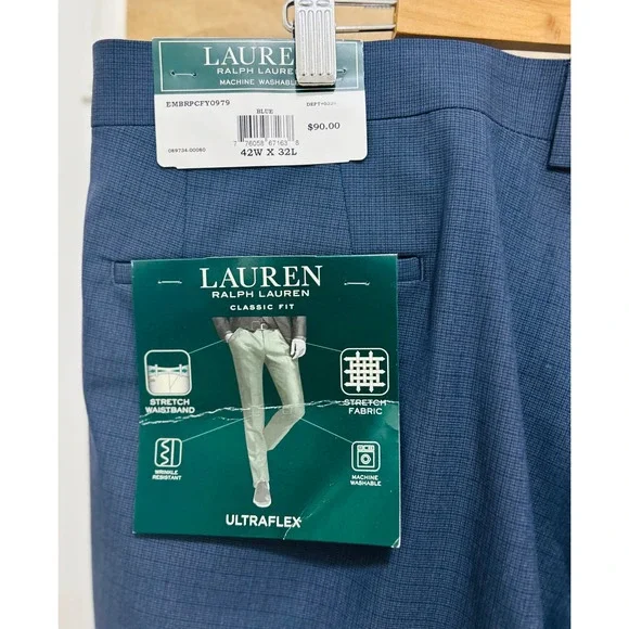 lauren ralph lauren men's classic fit ultraflex stretch dress pants Lauren Ralph Lauren Mens Pattern Classic-Fit UltraFlex Stretch Dress Pants